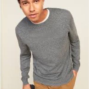 Mens Crew Neck Sweater Gray